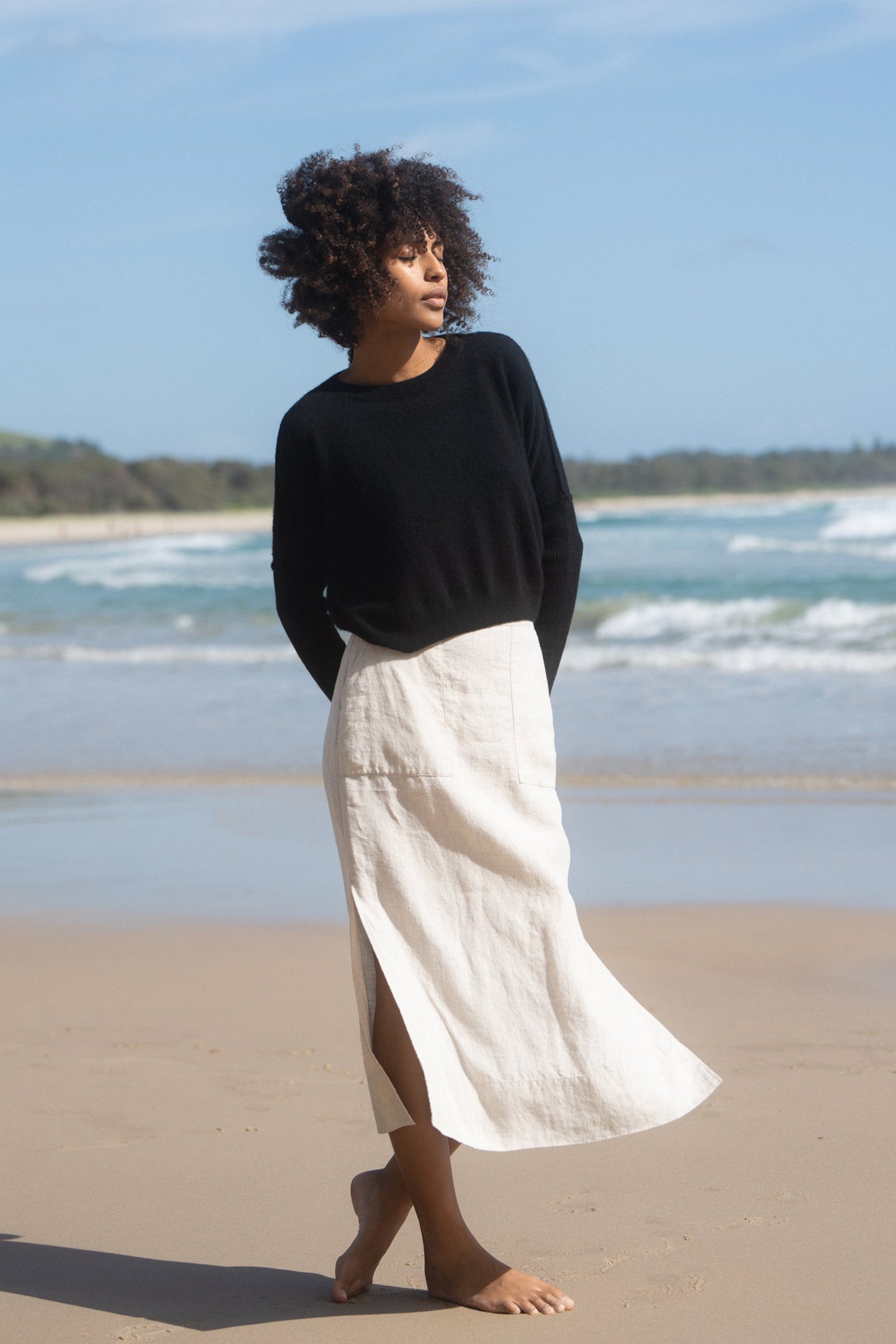 LILLY PILLY Collection NEW Miri Knit made from 100% cashmere in Black