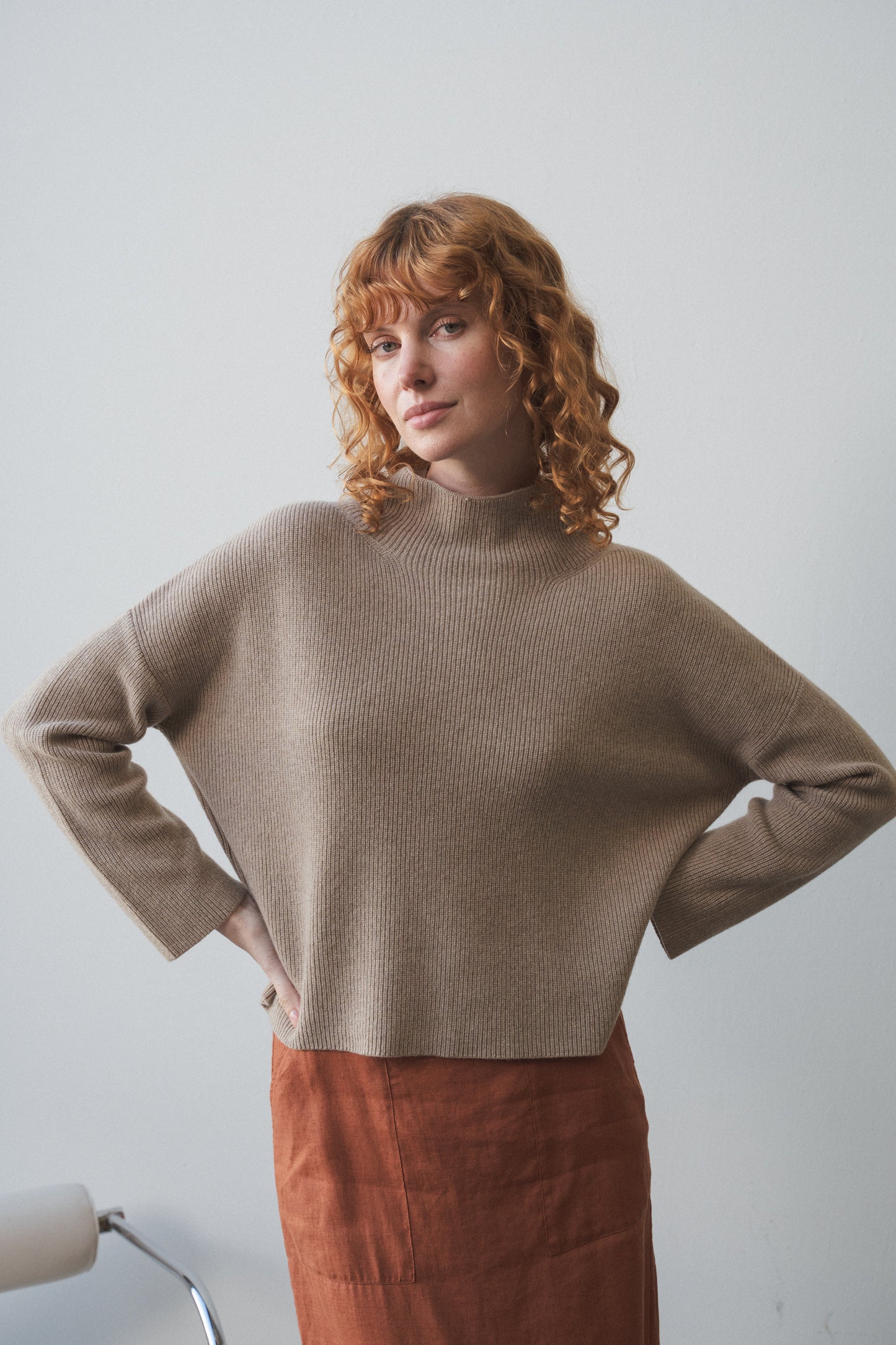 LILLY PILLY Lumi cashmere knit in Oatmeal