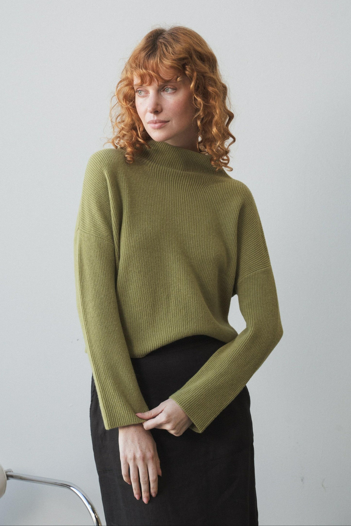 LILLY PILLY Lumi cashmere knit in Olive