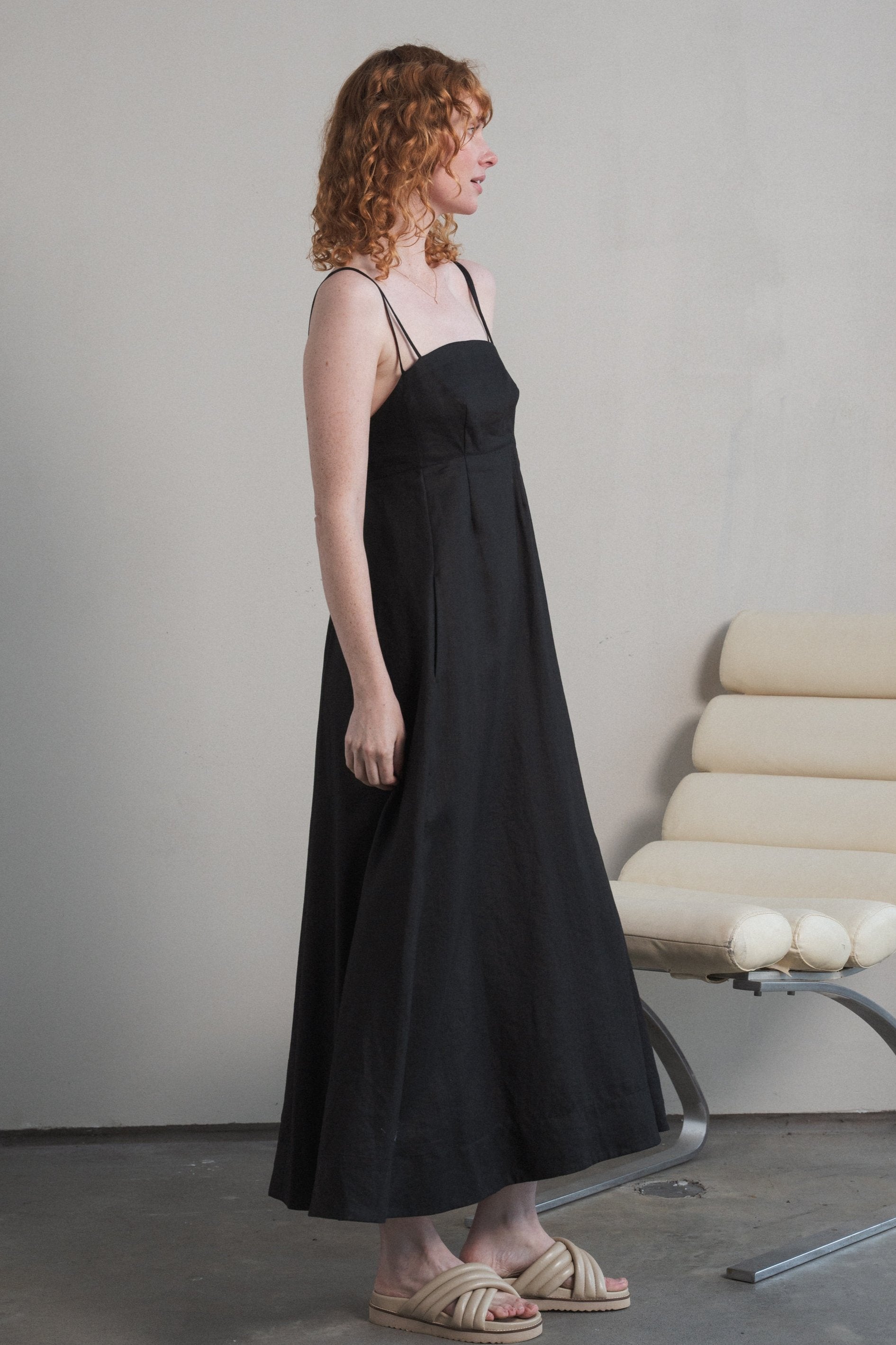 LILLY PILLY Tori linen dress in Black