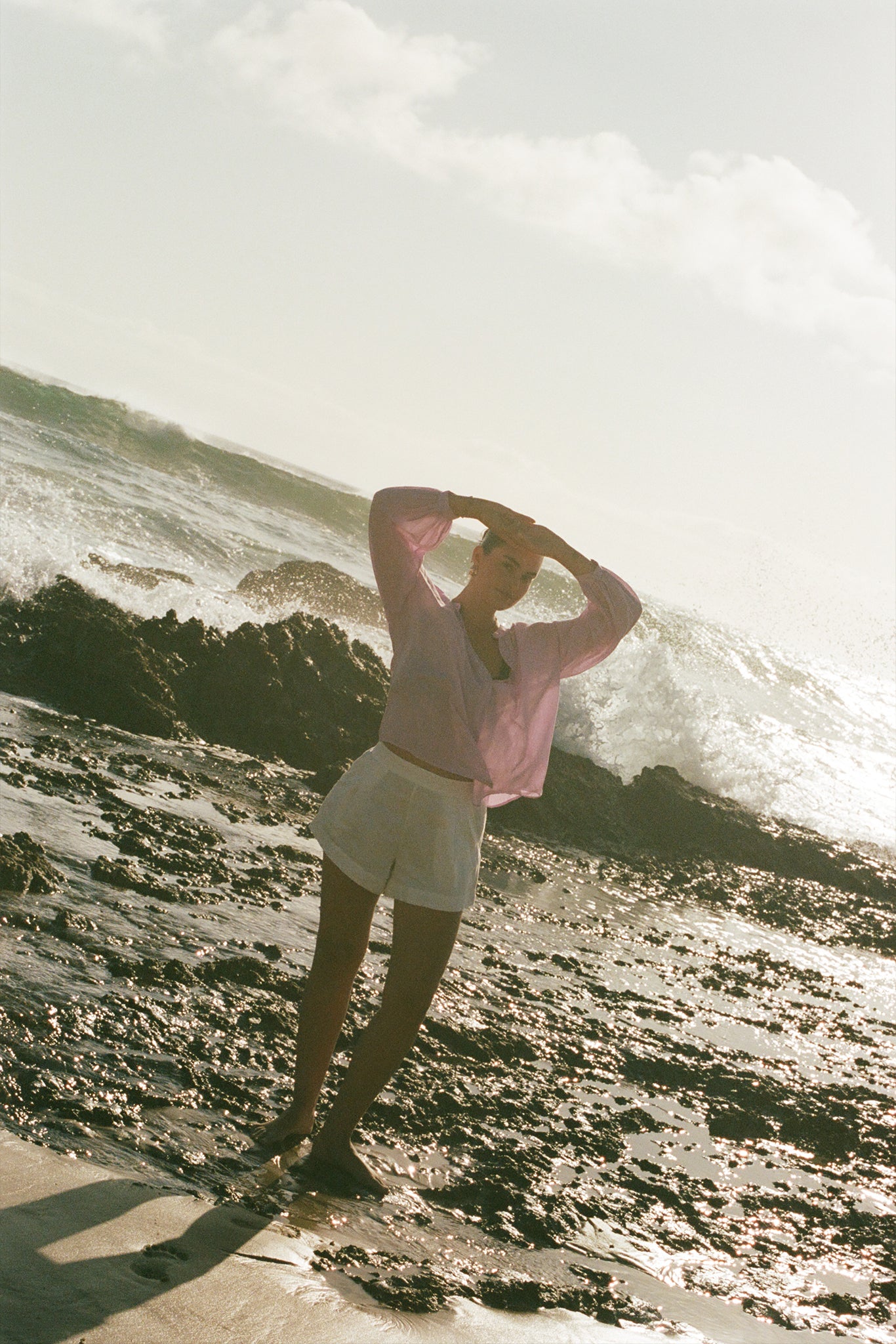 EMBER ORCHID COTTON VOILE SHIRT