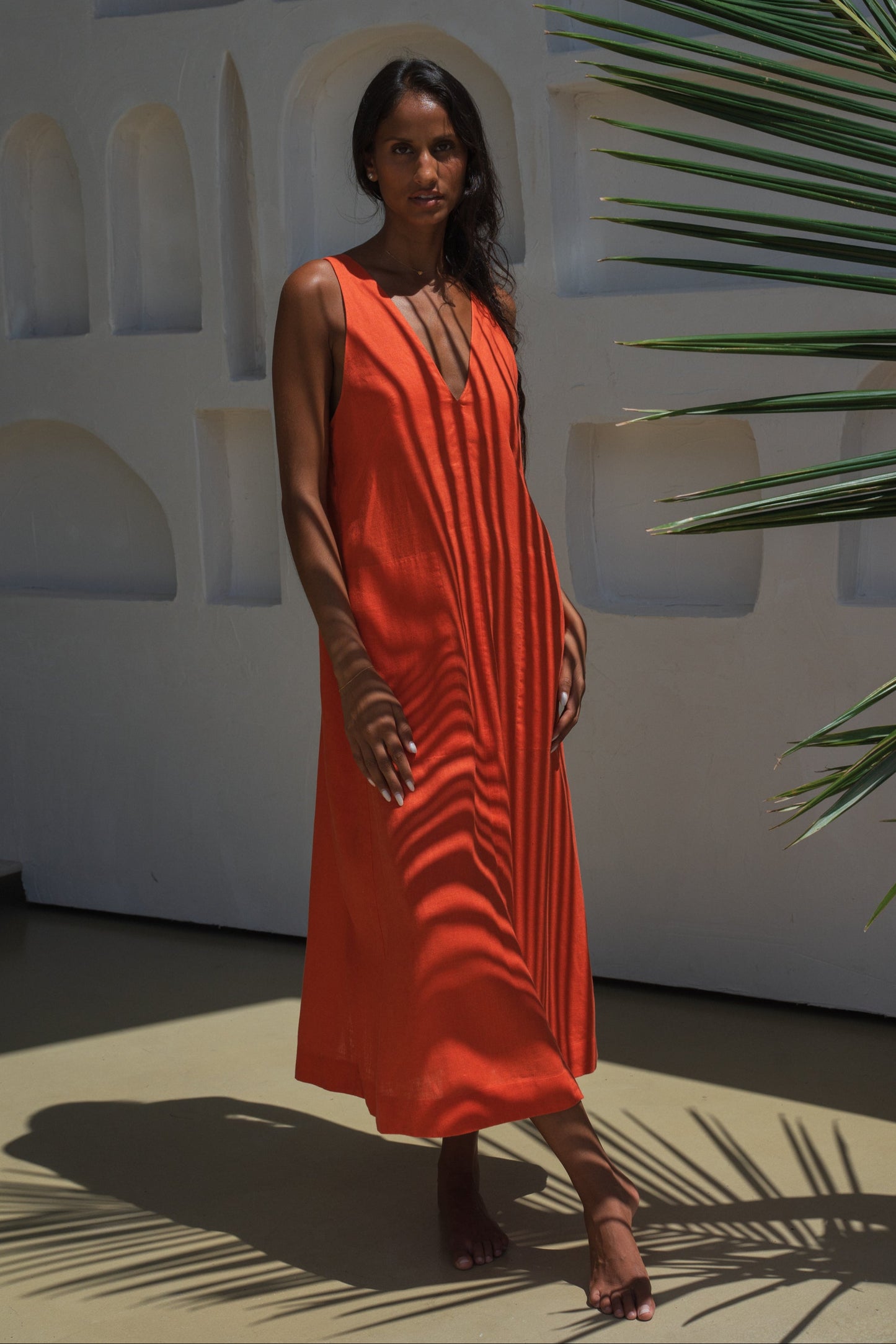 IRIS SPRITZ LINEN DRESS