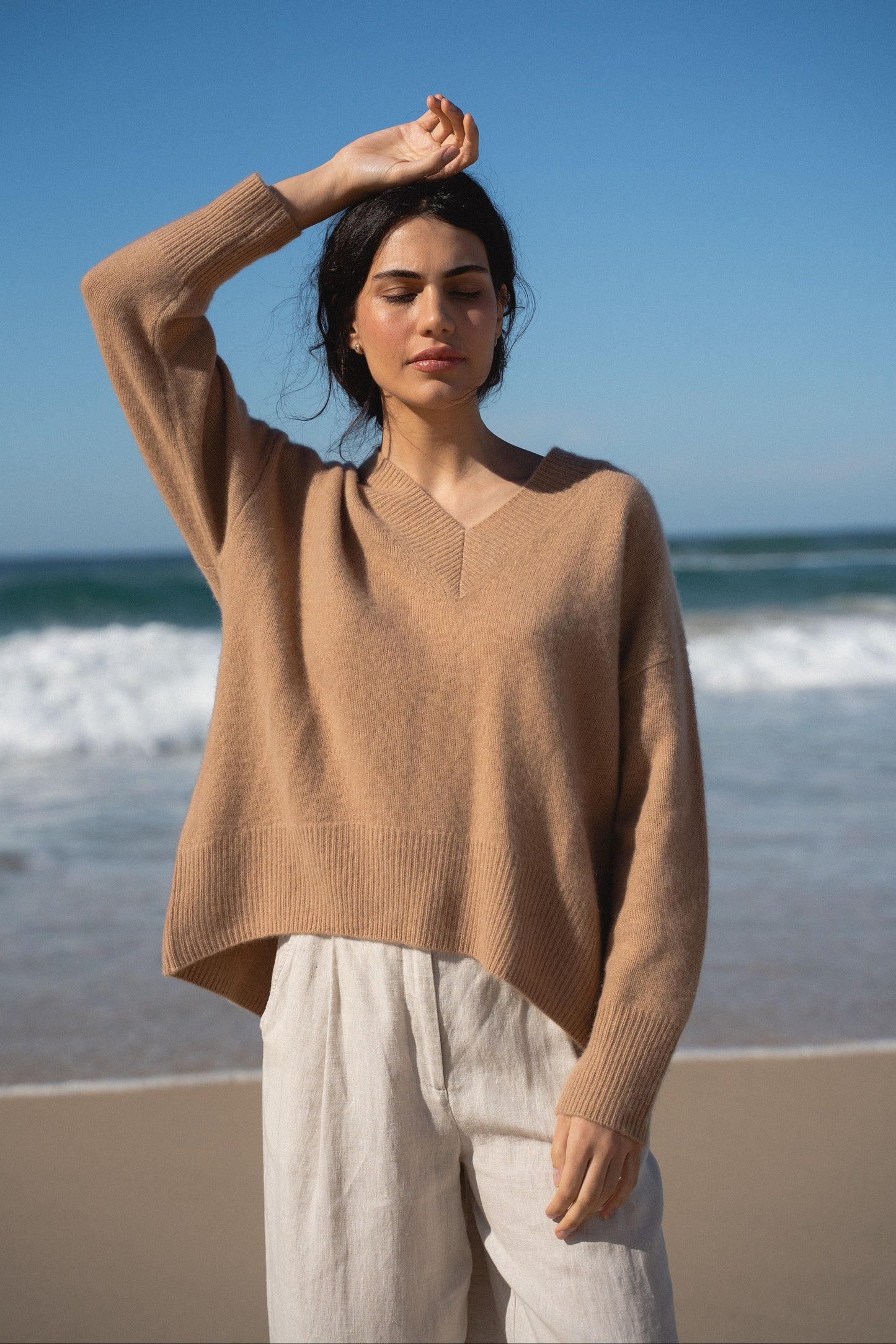 LILLY PILLY June cashmere knit in Camel