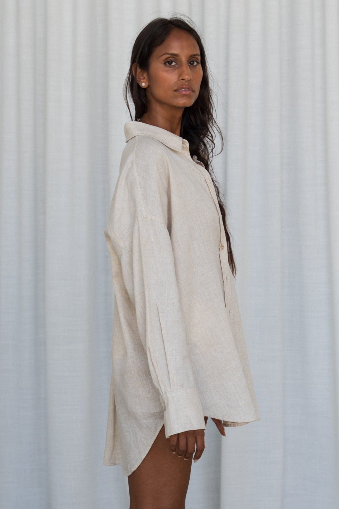 KIRRA OATMEAL LINEN SHIRT