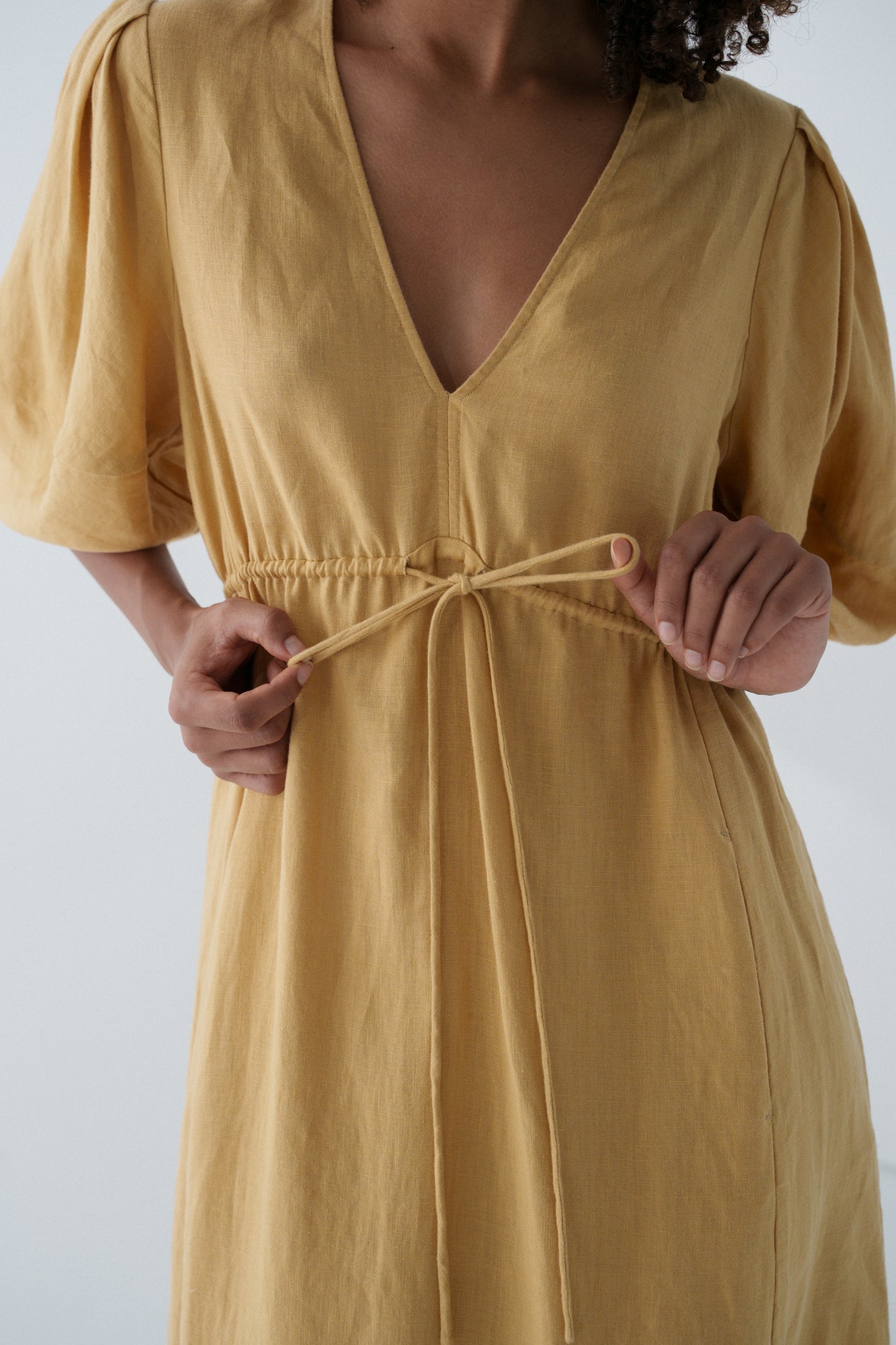 LILLY PILLY Vida linen dress in Sand
