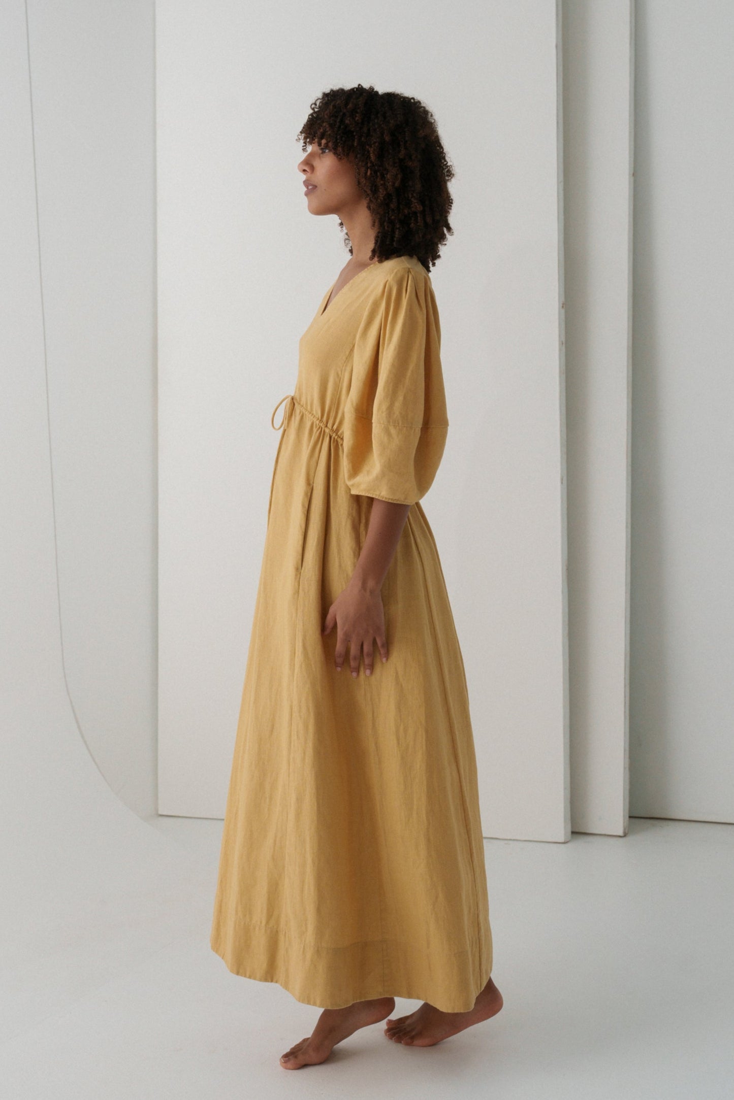 LILLY PILLY Vida linen dress in Sand