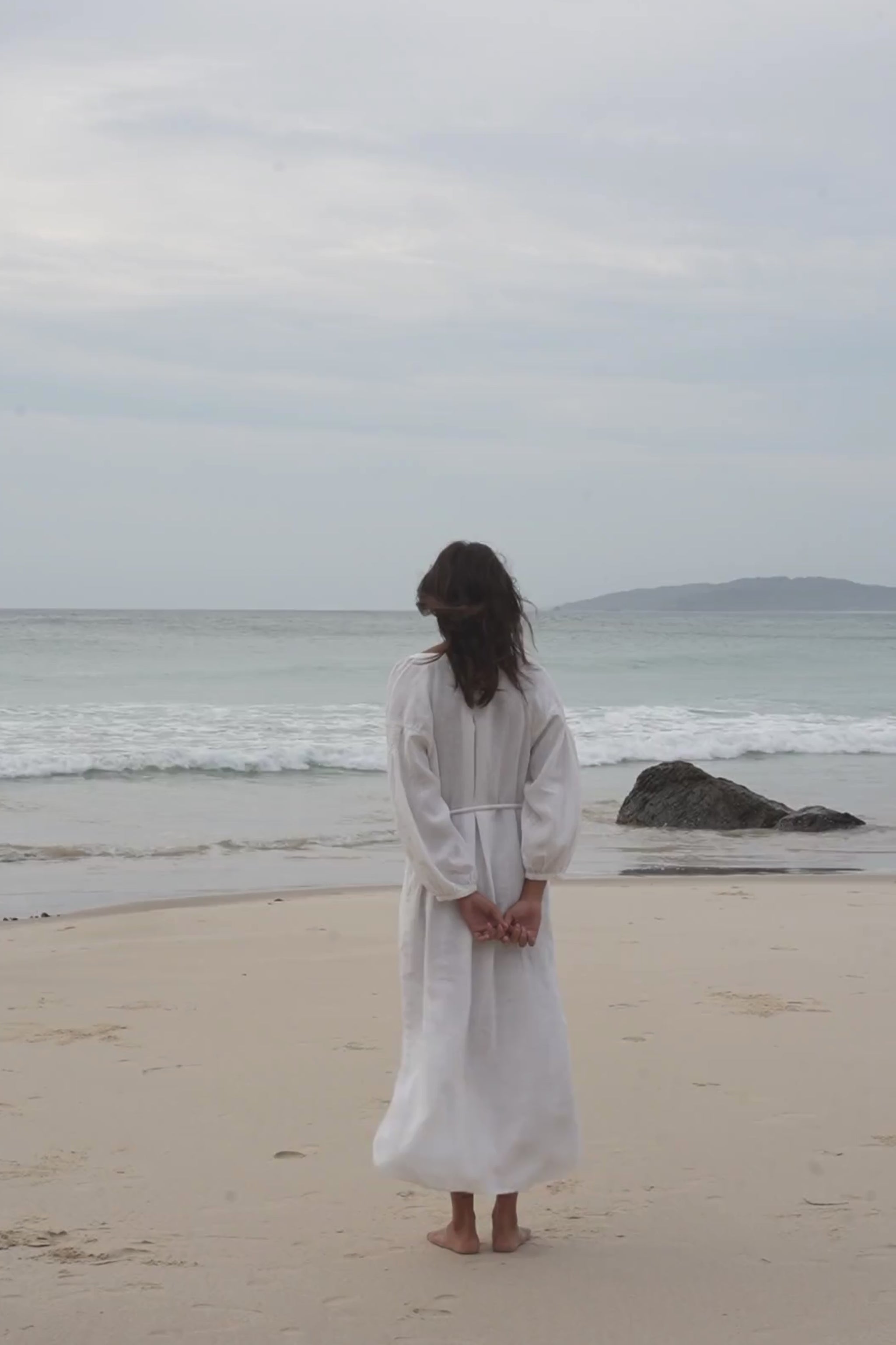 LILLY PILLY Skylar linen dress in ivory