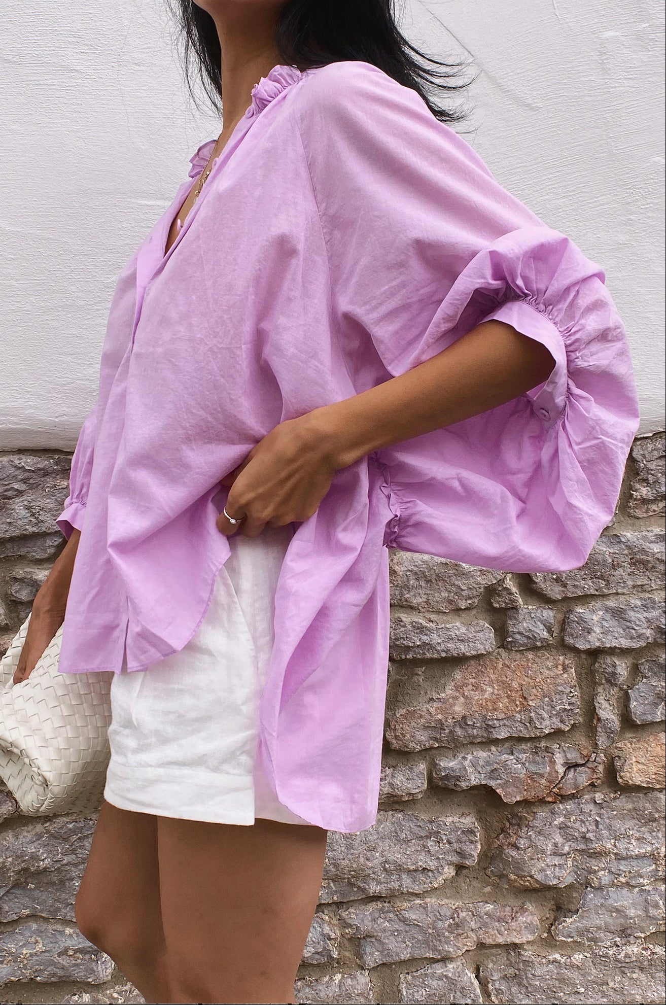 THALIA ORCHID COTTON VOILE SHIRT